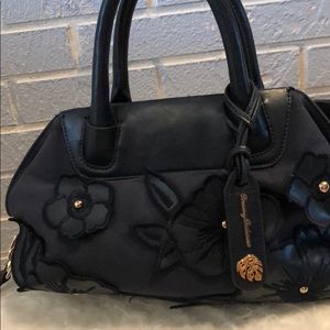 Tommy Bahama -Navy blue purse with flowers